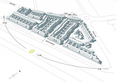 Herontwikkeling De Rooie Buurt in Katwijk - 3D Algemeen Bezonning